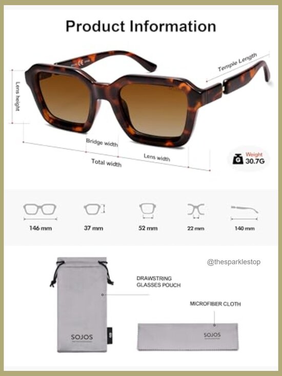 Retro Polarized Square Sunglasses Vintage 70s 80s 90s Hexagon Shades main image 5